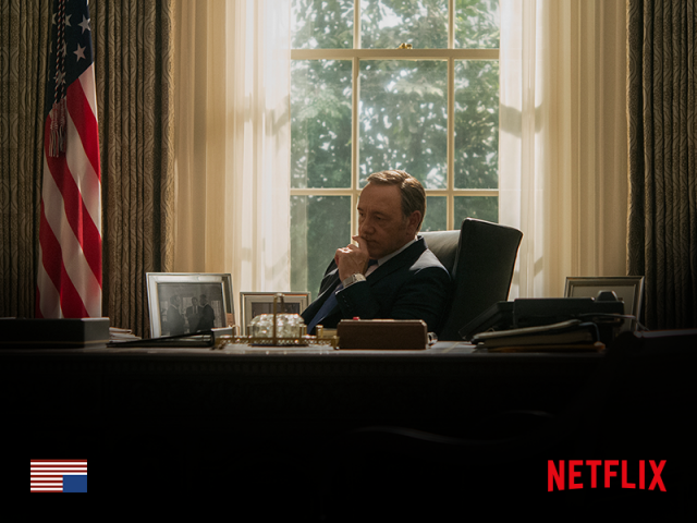 Kevin Spacey plays politician Frank Underwood in the Netflix series "House of Cards." (Photo: Netflix)