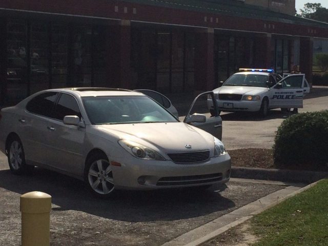 Lexus involved in WPD patrol car hit-and-run. (Photo: F.T. Norton/StarNews)