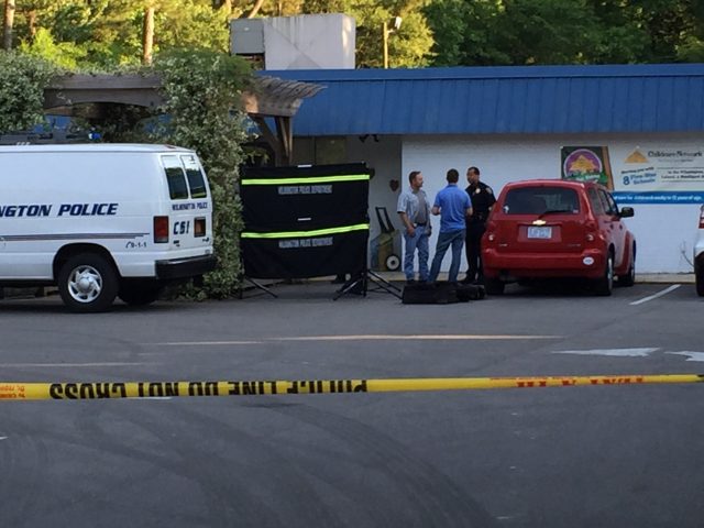 Wilmington Police investigate after a baby was found dead in a car outside a daycare center on May 25, 2016. (Photo: Daniel Seamans/WWAY)