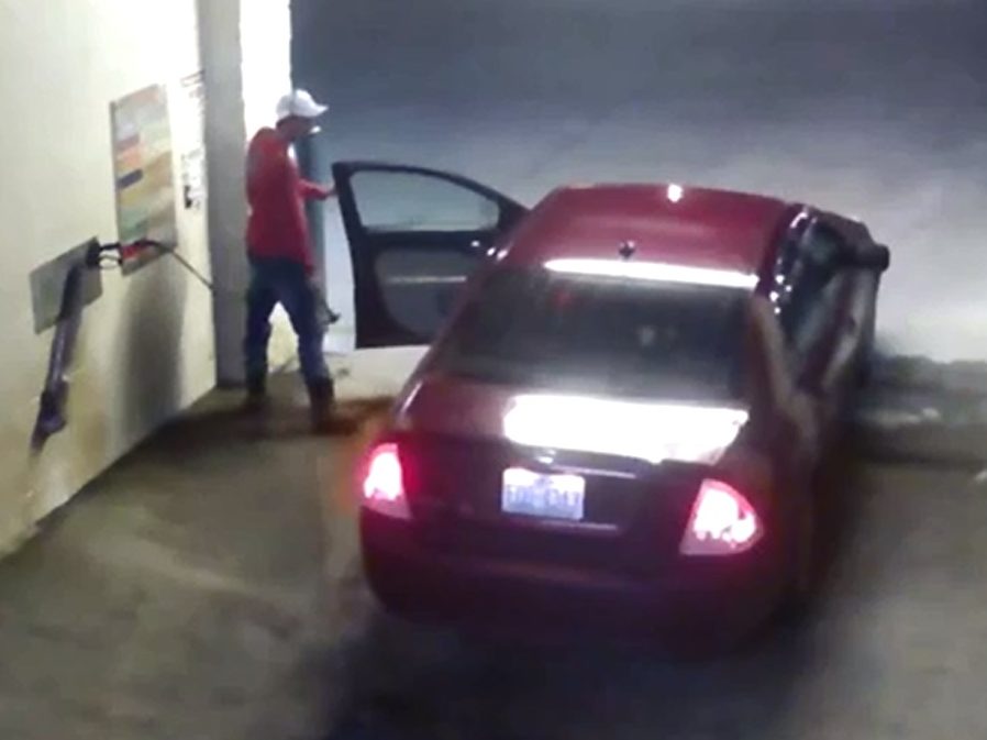 Bladenboro Police are looking for this man, described as about 6' tall and white, in connection with several break-ins at businesses in town on Jan. 15, 2017. (Photo: Bladenboro Police Department) 