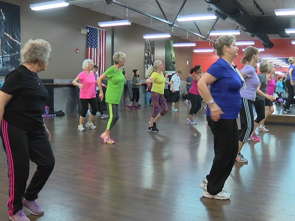 Fitness over fifty at the Fit Forever class at Golds Gym (Photo: Taylor Yakowenko/WWAY)
