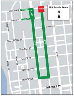 MLK Parade Route