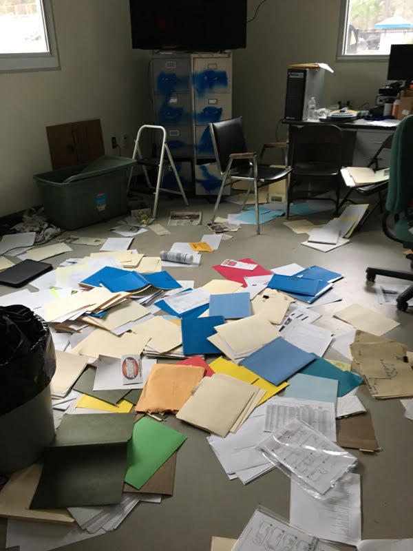 Someone broke into and vandalized Laney field house (Photo: New Hanover County Schools)