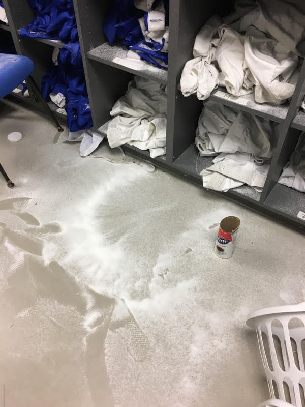 Someone broke into and vandalized Laney field house (Photo: New Hanover County Schools)