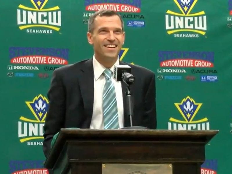 C.B. McGrath is introduced as UNCW basketball coach on April 6