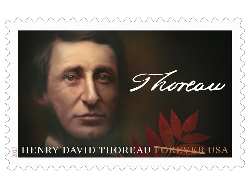 The US Postal Service issued a stamp honoring Henry David Thoreau on May 23
