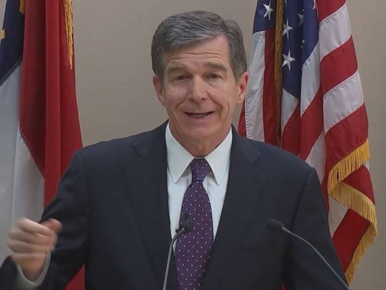 Gov. Roy Cooper talks about what priorities he thinks should be in the state budget on June 5
