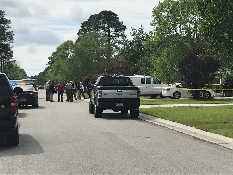 The New Hanover County Sheriff's Office responds to a fatal shooting on Woods Edge Road on April 25