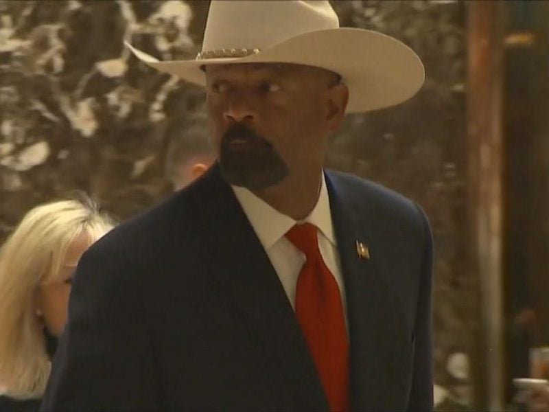Milwaukee County Sheriff David Clarke visits Trump Tower to meet with President-elect Donald Trump on Nov. 25
