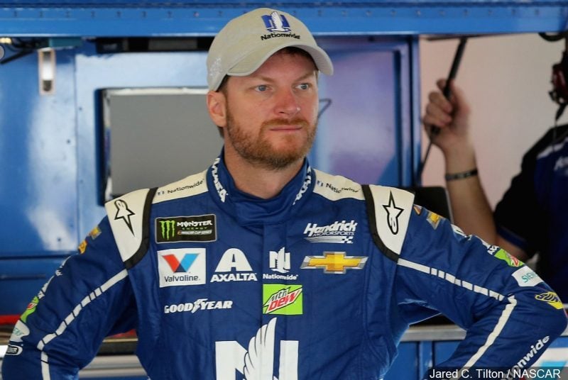 Dale Earnhardt Jr. in a photo from Feb. 18