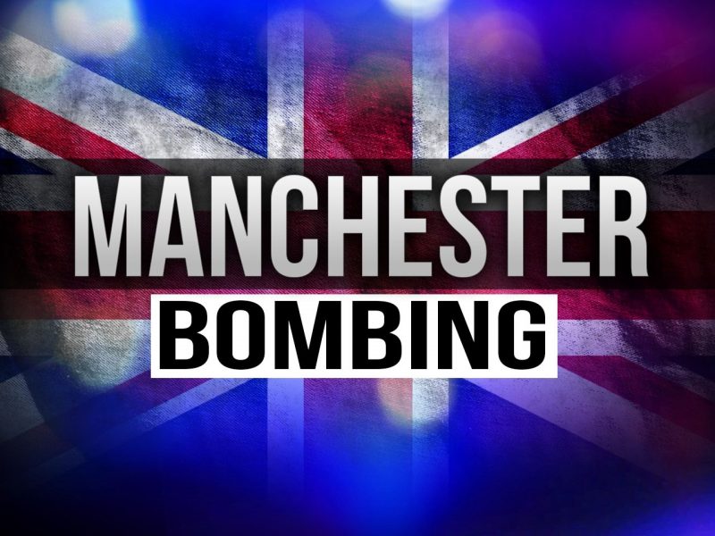 Manchester Bombing over British Flag
