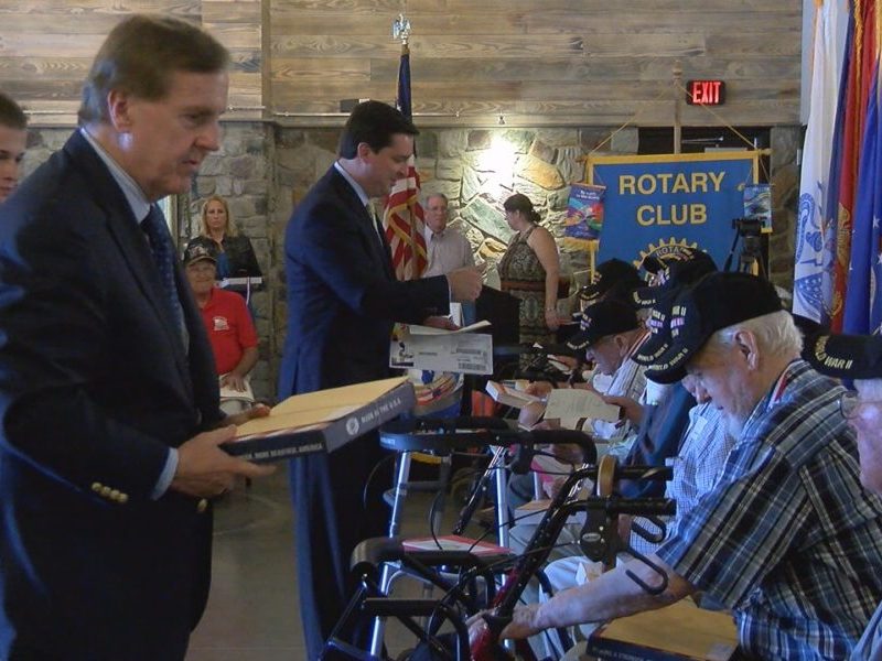 Rep. David Rouzer and Rep. Robert Pittenger honor WWII Veterans in Elizabethtown on May 31