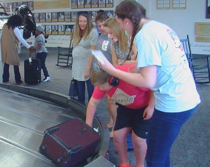 Children at the event were exposed to different circumstances at the airport like going to baggage claim.