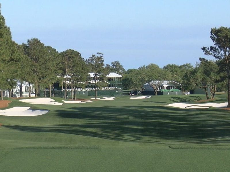 It's a long drive home to the 18th green at Eagle Point on this 580-yard par 5. (Photo: WWAY)
