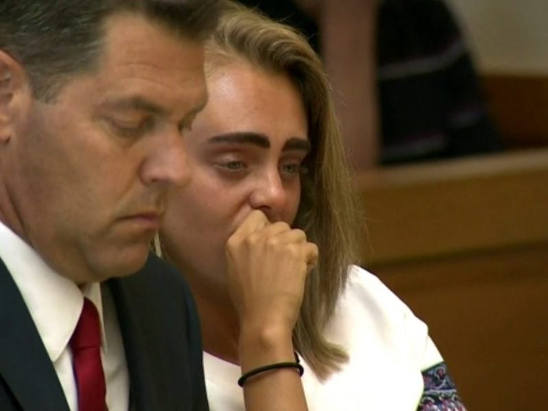 Michelle Carter listens to victim impact statements on Aug. 3