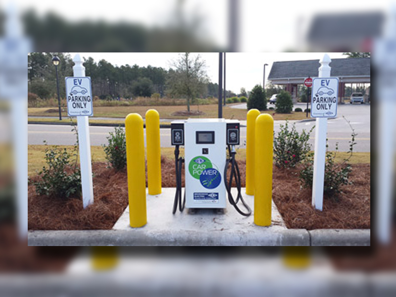 Brunswick Electric Membership Corporation started installing electric vehicle charging stations in late 2015. (Photo: BEMC)