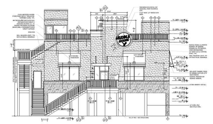 Huddle House Carolina Beach side elevation