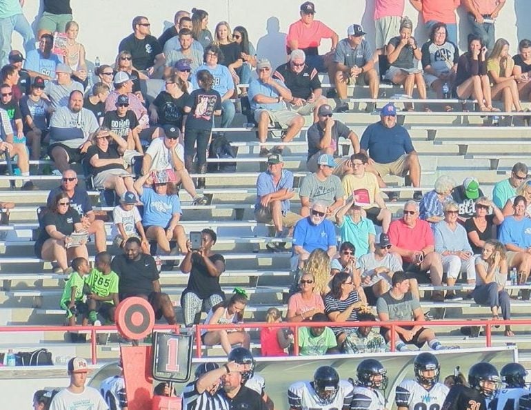 Fans filling up the bleachers at Legion Stadium during the BB&T Jamboree on August 11