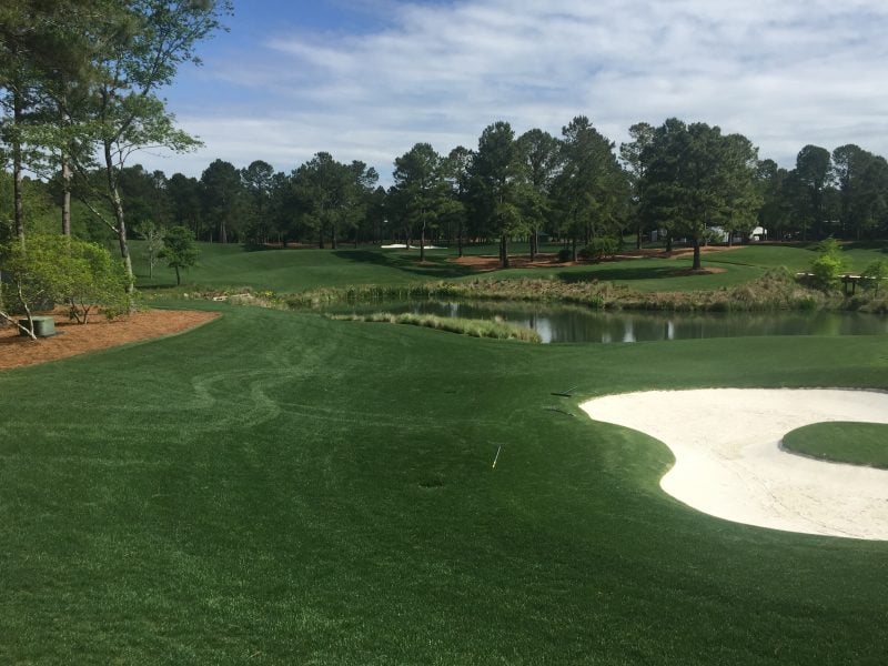 A view from behind the green looking back up the fairway at the 5th hole at Eagle Point Golf Club. (Photo: Kevin Wuzzardo/WWAY)