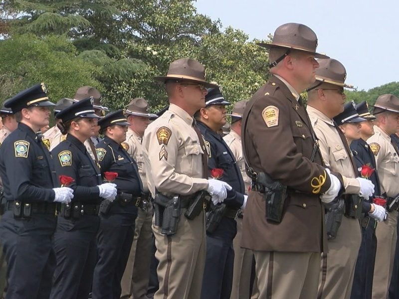 Law Enforcement Memorial at Wilmington Police Department on May 11