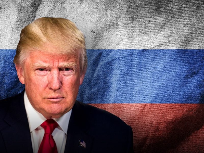 Donald Trump Russian flag