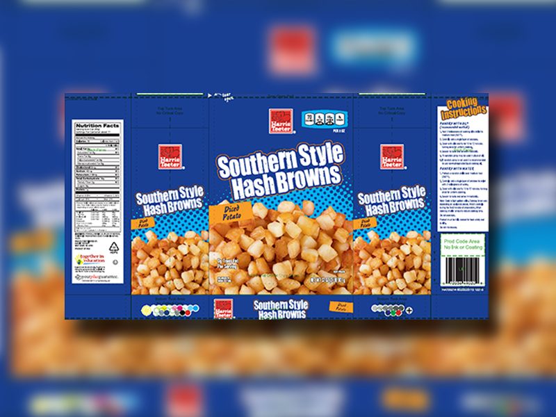McCain Foods USA recalled frozen hashbrowns sold under the Harris Teeter brand in April 2017.