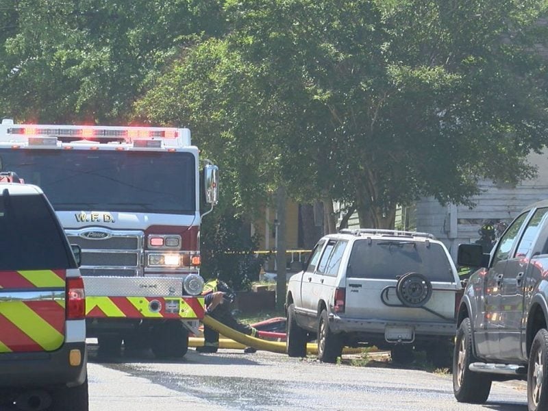 The Wilmington Fire Department responds to a house fire at 509 N. 8th Street on April 21