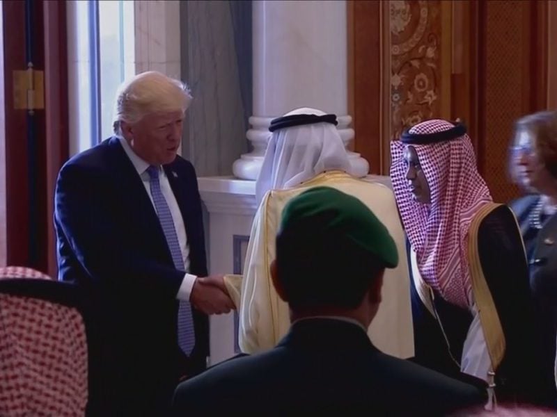 Donald Trump in Saudi Arabia on May 21