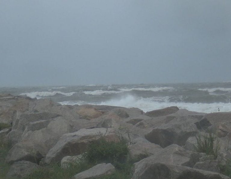 The winds got stronger into the night