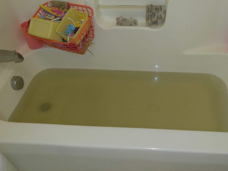 Yellow and brown water comes into some neighbors homes.