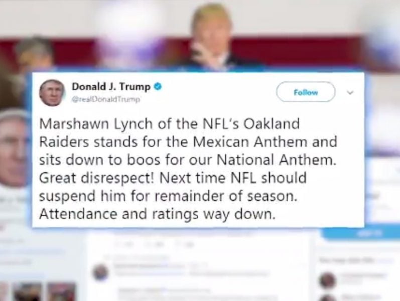 Trump calls on NFL to suspend Marshawn Lynch - NBC Sports