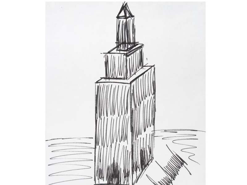 This drawing of the Empire State Building by Donald Trump sold at auction for $16