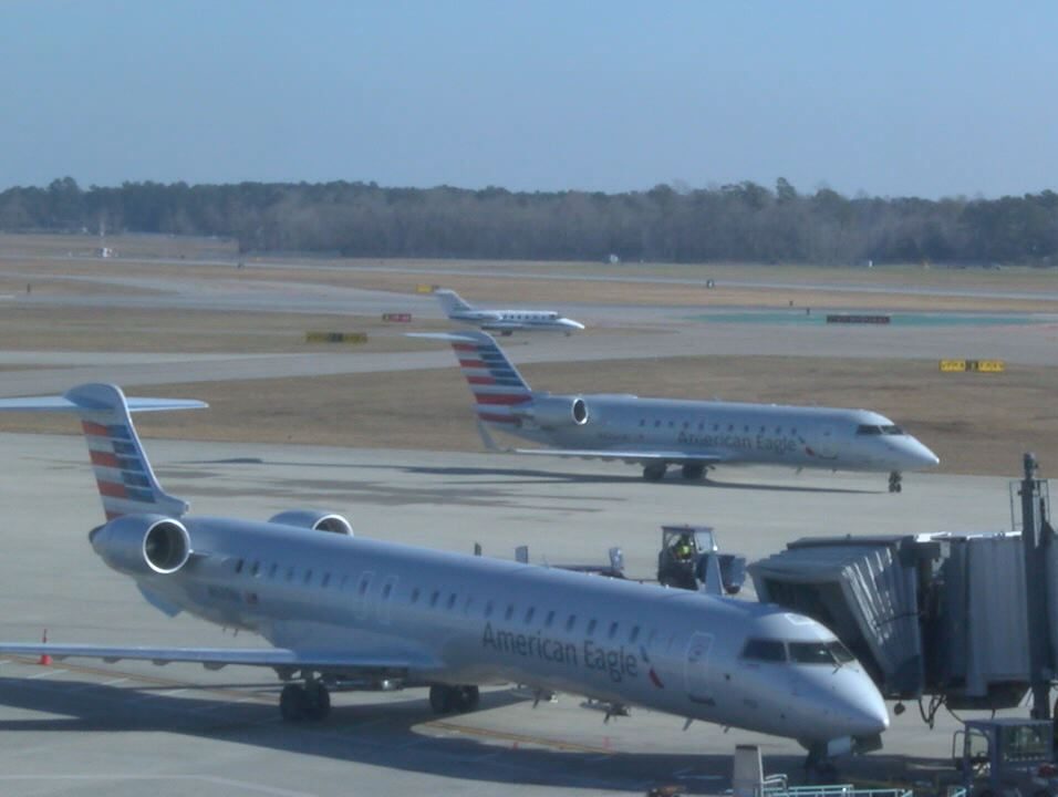 American Airlines jets on the runway at Wilmington International Airport. (Photo: WWAY)