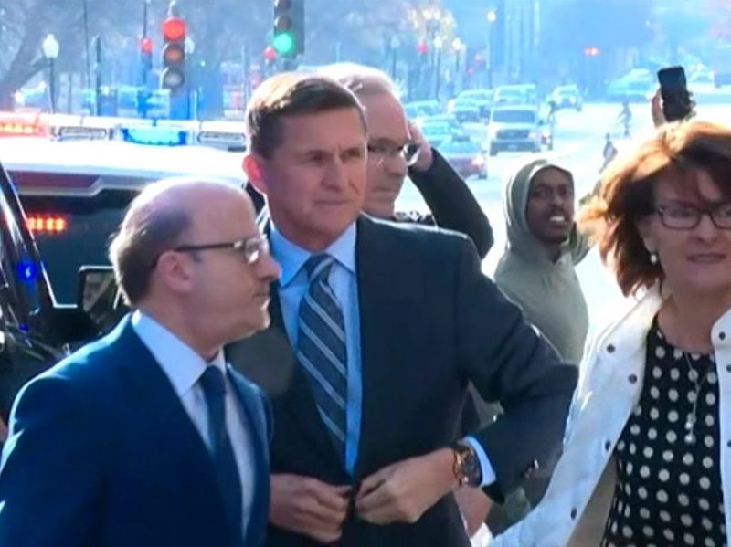 Michael Flynn arrives at US District Court in Washington