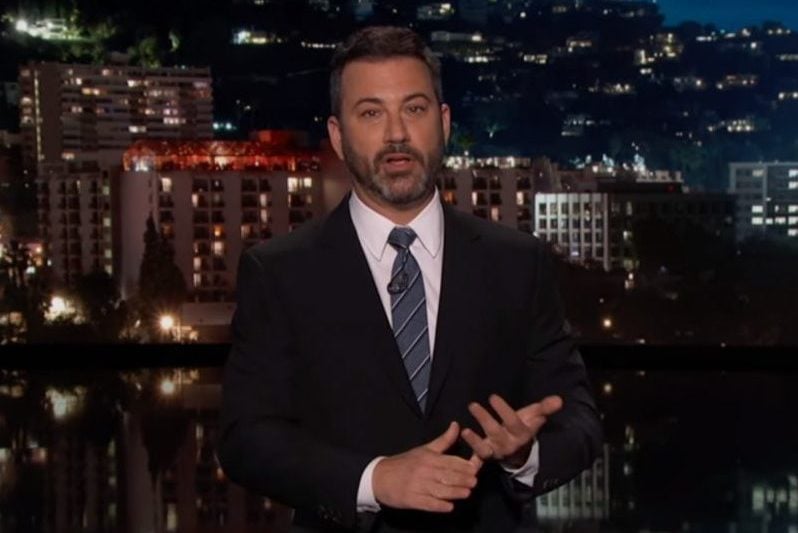 Jimmy Kimmel gives his monologue during the Sept. 19