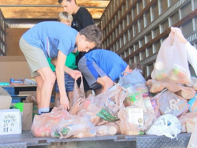 Members of the Wrightsville United Methodist Church and members of the community took food donations and collected them in trucks to help the less fortunate on November 22