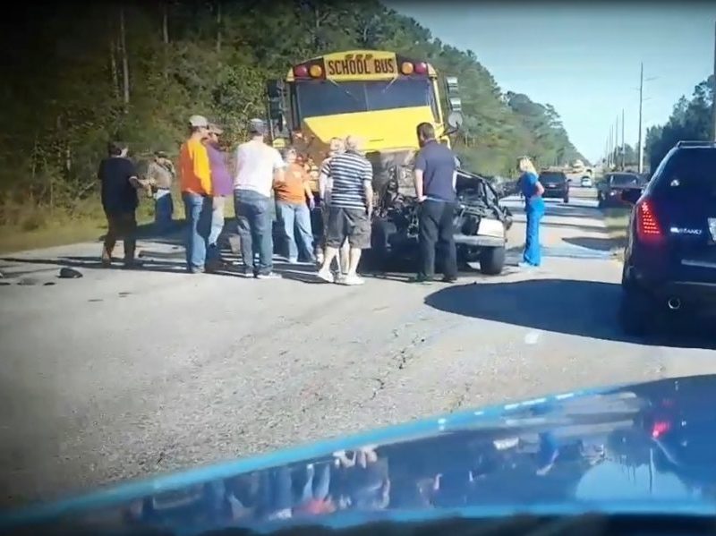 Two Brunswick County school buses were involved in a crash on Oct. 27