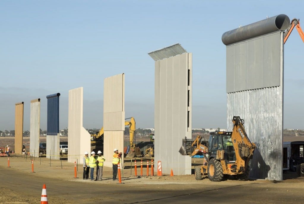 Border Wall Prototypes built near the Otay Mesa Port of Entry in California in October 2017. (Photo: US Customs and Border Protection)