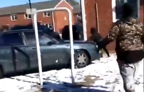 Footage showing the moment Tameeka Cooper was hit by the car.