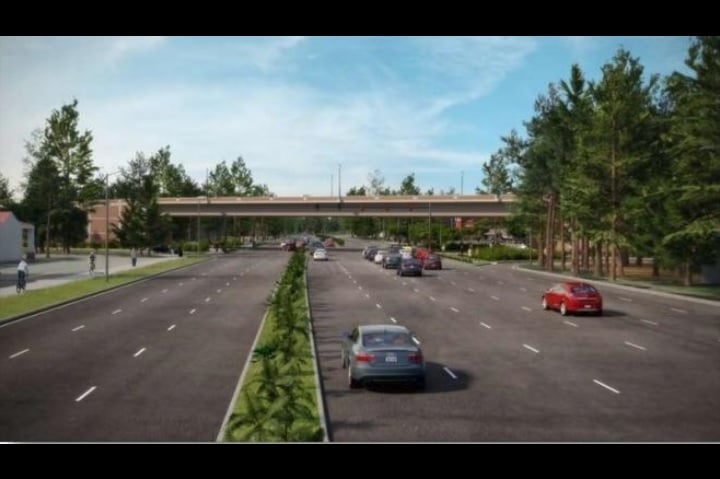 Rendering of the design NCDOT has chosen to elevate MLK Parkway/Eastwood Road over Market Street in Wilmington. (Photo: NCDOT/StarNews)