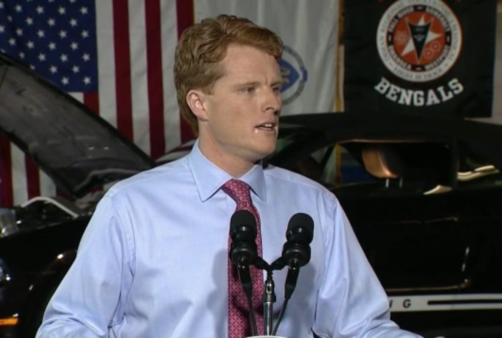 Rep.. Joe Kennedy (D-MA) gives the Democratic response to the State of the Union on Jan. 30