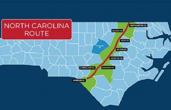 Rendering of the proposed Atlantic Coast Pipeline (Image: NCDEQ)
