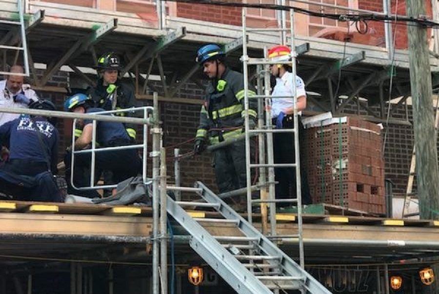 WFD responds to man falling several stories at construction site in downtown Wilmington on March 16