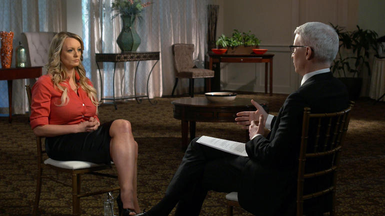 Stormy Daniels speaks with correspondent Anderson Cooper in a "60 Minutes" interview that aired March 25