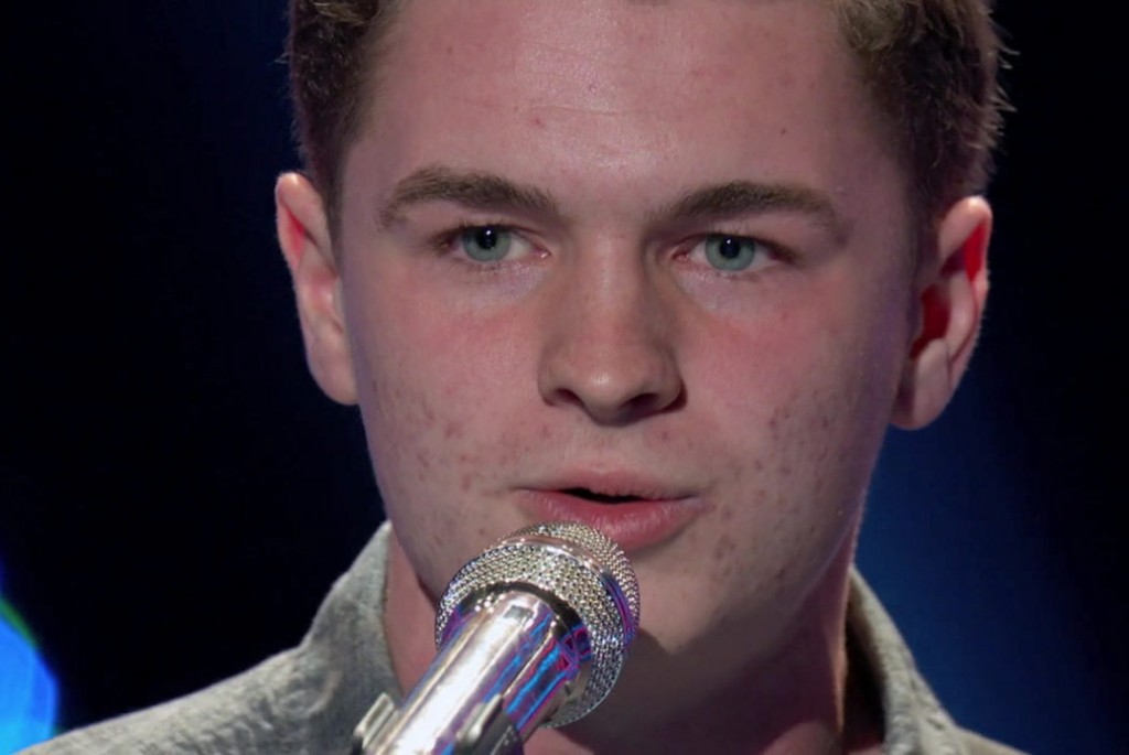 Joshua Ward performs on the Hollywood Week episode of "American Idol" that aired on March 26