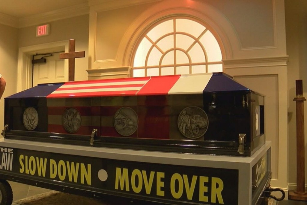 The Casket travels the state to bring awareness to the law.