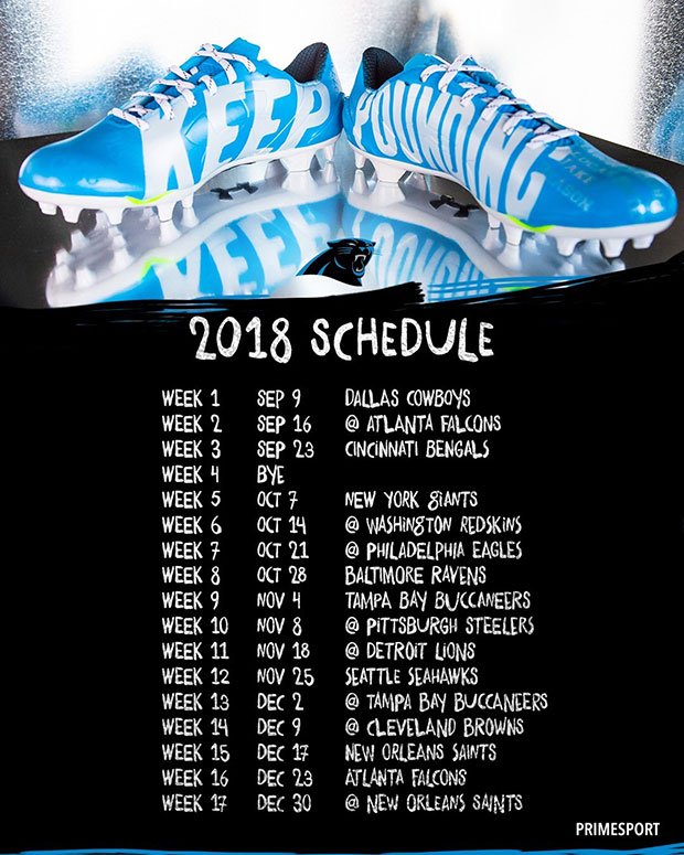 Carolina Panthers release 2018 schedule - WWAYTV3