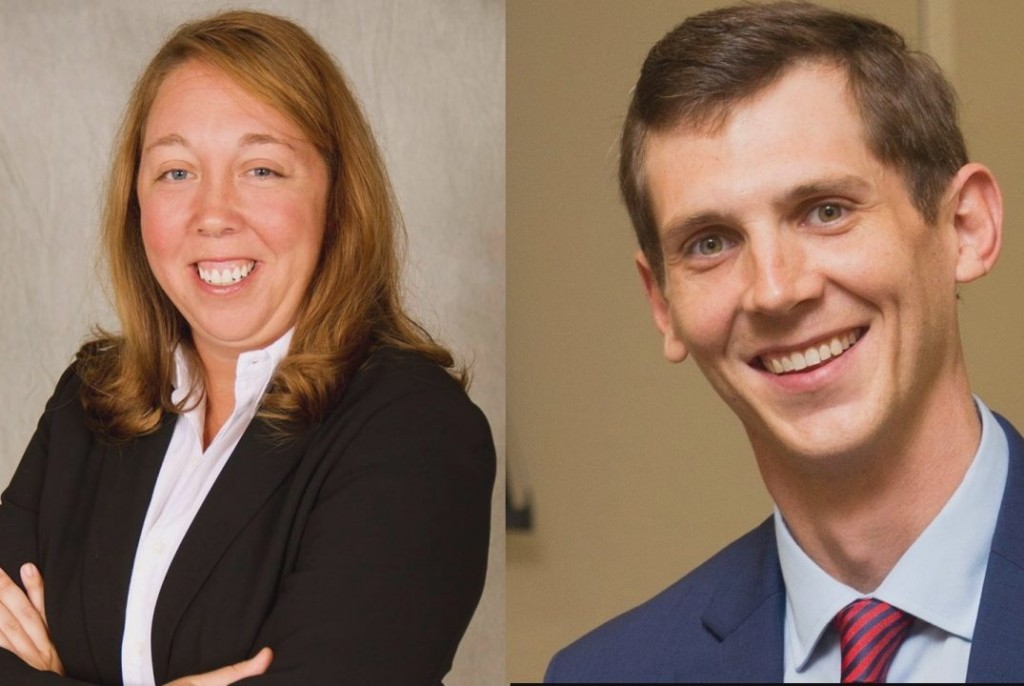 Candidate Kyle Horton on the left and Grayson Parker on the right.