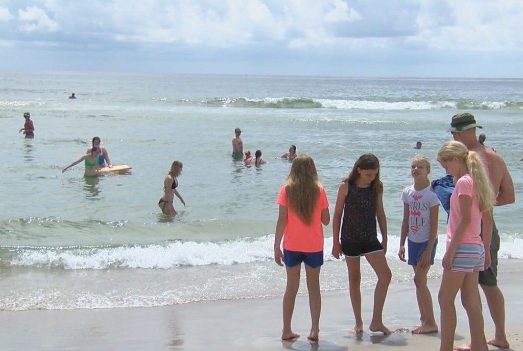 Kids of all ages came out with their families to the beach to commemorate the end of the school year.