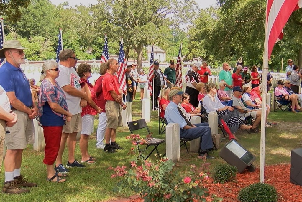 Dozens of people came out to remember why Independence Day is important before going to other festivities today.